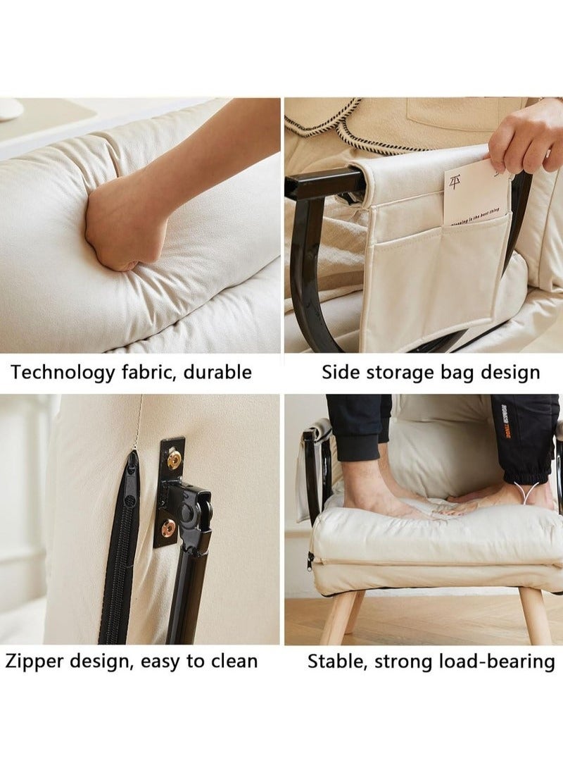 Zeno Folding Sofa Bed Convertible Single Sofa Chair Bed with 5-Position Adjustable Backrest Padded Seat Lounge Couch for Living Room  - Image 5