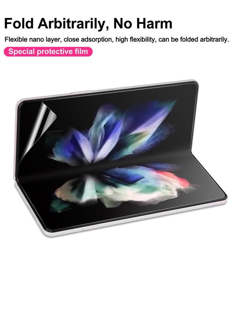 SYOSI - 2 Pack Soft Front Screen Protector, 2 Pack Inside Screen Protector, 2 Pack Back Screen Protector Compatible with Samsung Galaxy Z Fold 3 5G 2021, Bubble-Free Case Friendly - Image 1