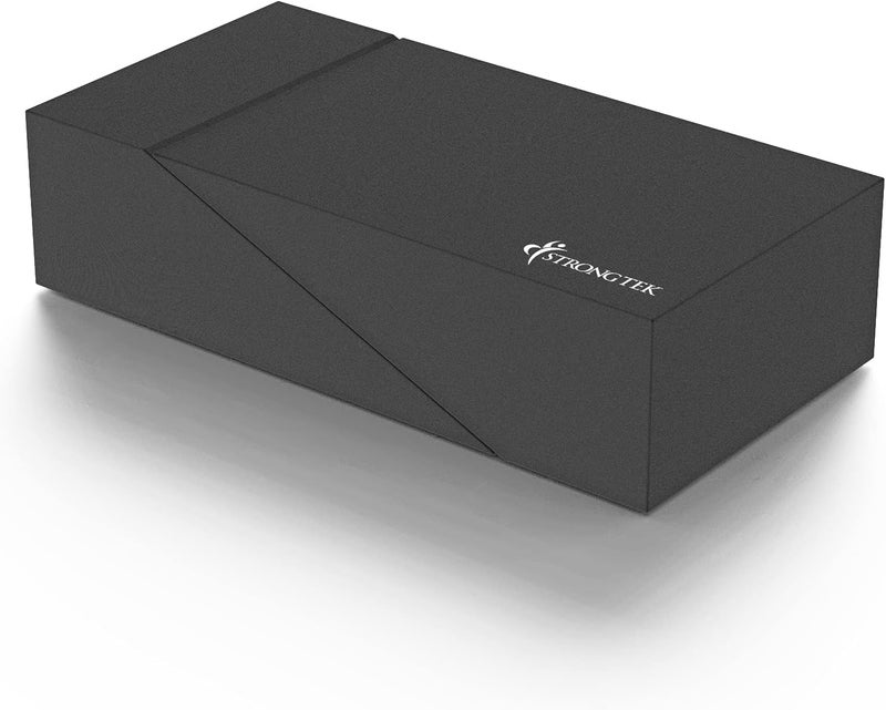 StrongTek Yoga Foam Wedge Blocks (Pair) Soft Wrist Wedge, Supportive Foot Exercise Accessories, For Balance, Strength, Stretch, Pilates, Fitness, Squat, Pushup, Plank, EVA Riser Block - Image 2