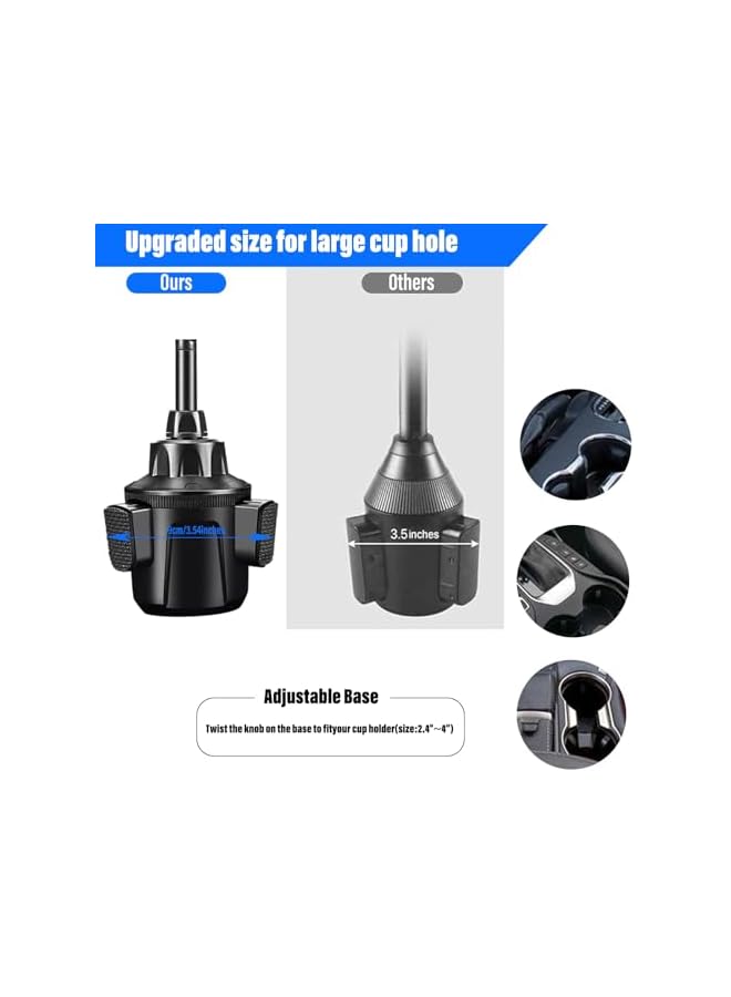 Green Tiger Car Cup Holder Phone Mount, Magnetic Phone Holder Adapt to 360° Rotation, Motorcycle Phone Mount Holder, Freely and Adaptability, For iPhone 15 Pro Max, 14 13 Mini, 2.4~3.54" Wide Phones, Black - Image 5