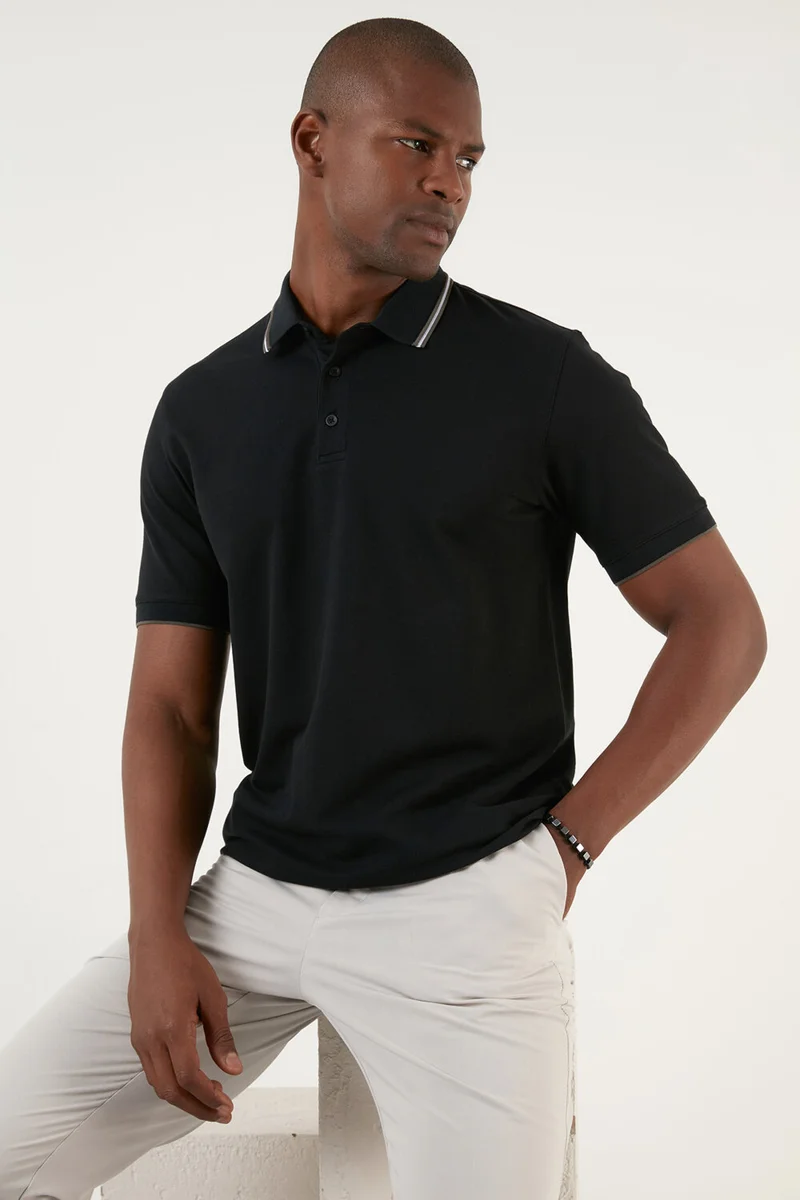 اكسي Cotton Regular Fit Buttoned Polo T Shirt Men's T Shirt EX661