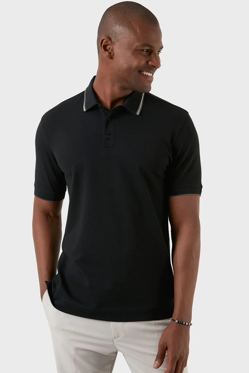 اكسي Cotton Regular Fit Buttoned Polo T Shirt Men's T Shirt EX661