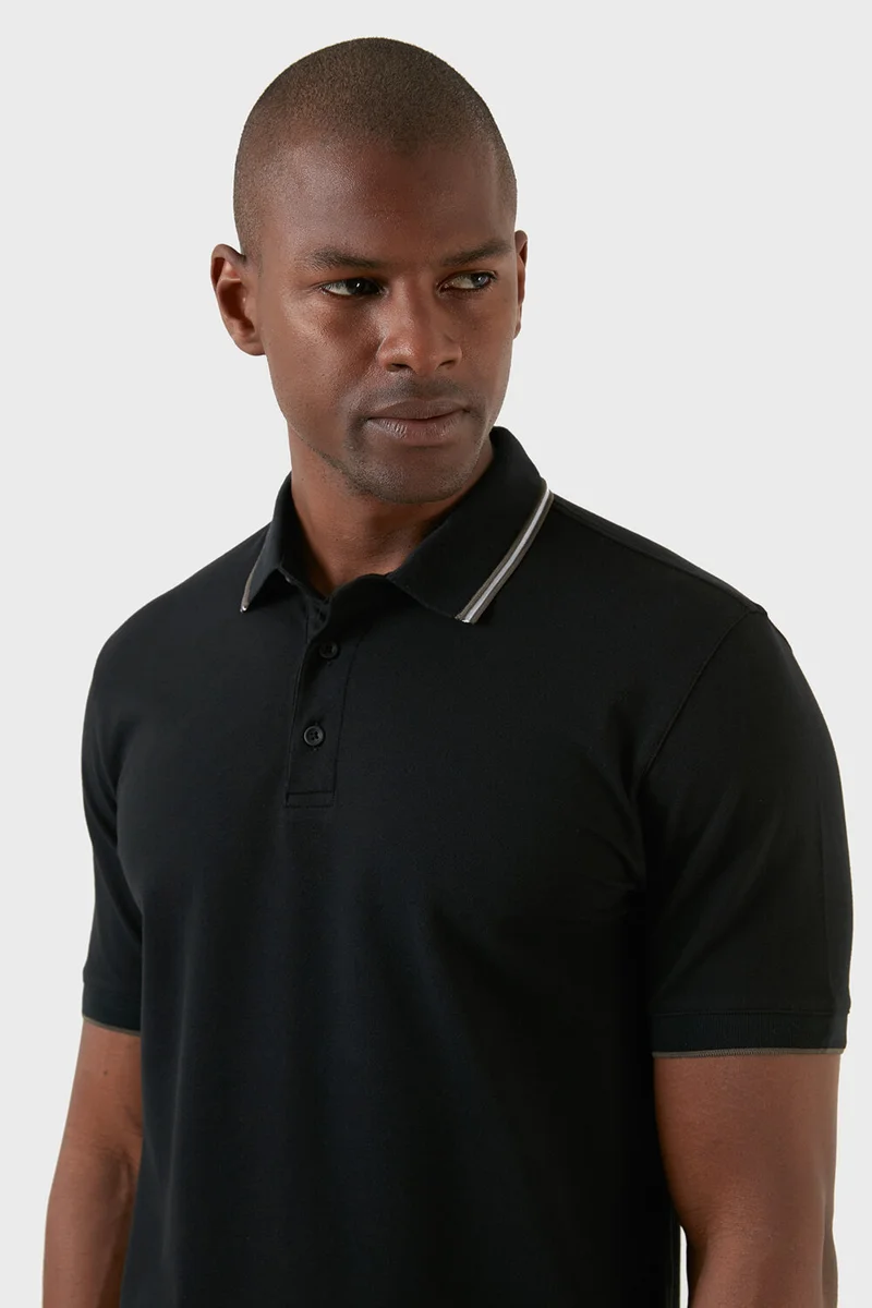 اكسي Cotton Regular Fit Buttoned Polo T Shirt Men's T Shirt EX661