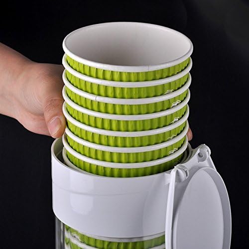 Klever Kitchen KleverKitchen Paper Cup Dispenser Holder Wall Mounted Plastic Drinking Water Cup Dispenser Glass Dispenser Holder Sticker or Screw Plate Mountable Plastic - Image 4