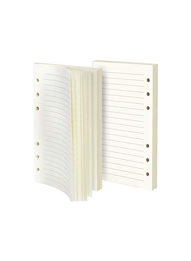 jaexest Refill Lined Paper, Leather Journal Refills Lined, 6-Holes Inserts 320 Pages for A6 Refillable Journals Notebooks, 2 Pack(Each Pack 160 Pages) - Image 1