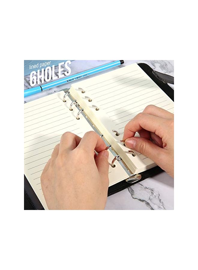 jaexest Refill Lined Paper, Leather Journal Refills Lined, 6-Holes Inserts 320 Pages for A6 Refillable Journals Notebooks, 2 Pack(Each Pack 160 Pages) - Image 4