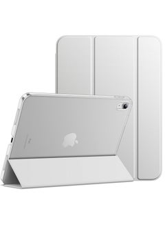 Jetech Case for iPad 10 10.9 Inch 10th Generation Slim Stand Hard Back Shell Cover with Auto Wake Sleep Silver  - Image 1