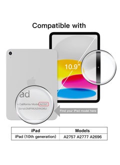 Jetech Case for iPad 10 10.9 Inch 10th Generation Slim Stand Hard Back Shell Cover with Auto Wake Sleep Silver  - Image 2