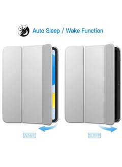 Jetech Case for iPad 10 10.9 Inch 10th Generation Slim Stand Hard Back Shell Cover with Auto Wake Sleep Silver  - Image 5