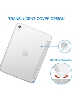 Jetech Case for iPad 10 10.9 Inch 10th Generation Slim Stand Hard Back Shell Cover with Auto Wake Sleep Silver  - Image 4