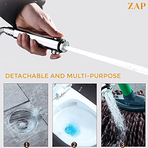 ZAP Exotic Series Handheld Shower Head | High Pressure Hand Shower with ON/OFF Pause Switch & 3 Spray Modes | Chrome Finish | ABS Rust-Proof Bathroom Shower (Only Hand Shower) - Image 5