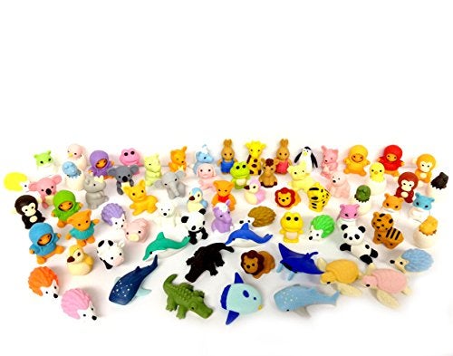Iwako 30 Assorted Eraser Animal Collection 30 Items Will Be Randomly Selected from Image Shown - Image 1