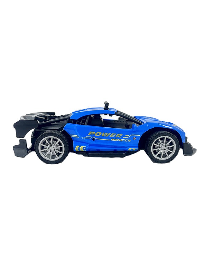 D-Power - 1:18 R/C 4WD 27Mhz Spray Runner Car – Blue | Full Function Rechargeable RC Drift Vehicle | Ages 6 + - Image 1