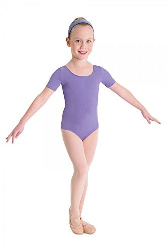 Bloch Dance Girls Ballet Short Sleeve Leotard Lavender 46 - Image 3