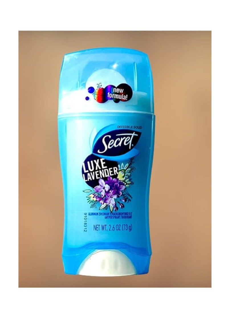 Secret Pack Of 3 Luxe Lavender Invisible Solid Anti-Perspirant And Deodorant 73grams x 3 - Image 2