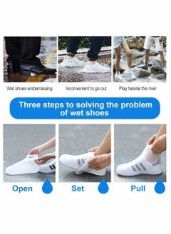 SYOSI Waterproof Silicone Shoe Cover, Reusable Rain Shoe Cover, Foldable Anti-Slip Rain Shoe Cover for Men and Women Rainy Days (L)  - Image 3