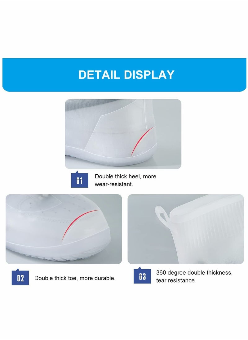 SYOSI Waterproof Silicone Shoe Cover, Reusable Rain Shoe Cover, Foldable Anti-Slip Rain Shoe Cover for Men and Women Rainy Days (L)  - Image 2