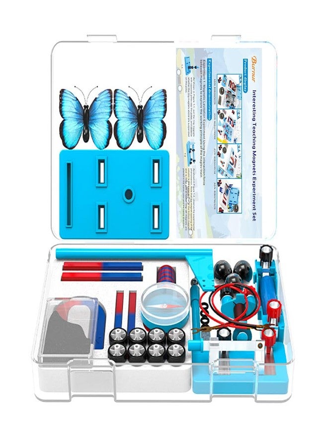 Burnur Science Magnets Experiment Set for Kids Electromagnet and Basic Circuit Tools Kit for School Lab Education Physics Projects Icluding Bar/Ring/Horseshoe - Image 3