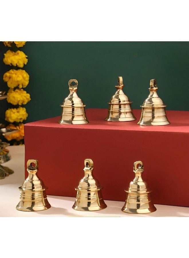 Skywalk Brass Pooja Bell/Jingle Bells Brass Bells for Christmas Festival Decoration Home Decoration/Cow Camel Bells (Size-1.5") (12) - Image 2