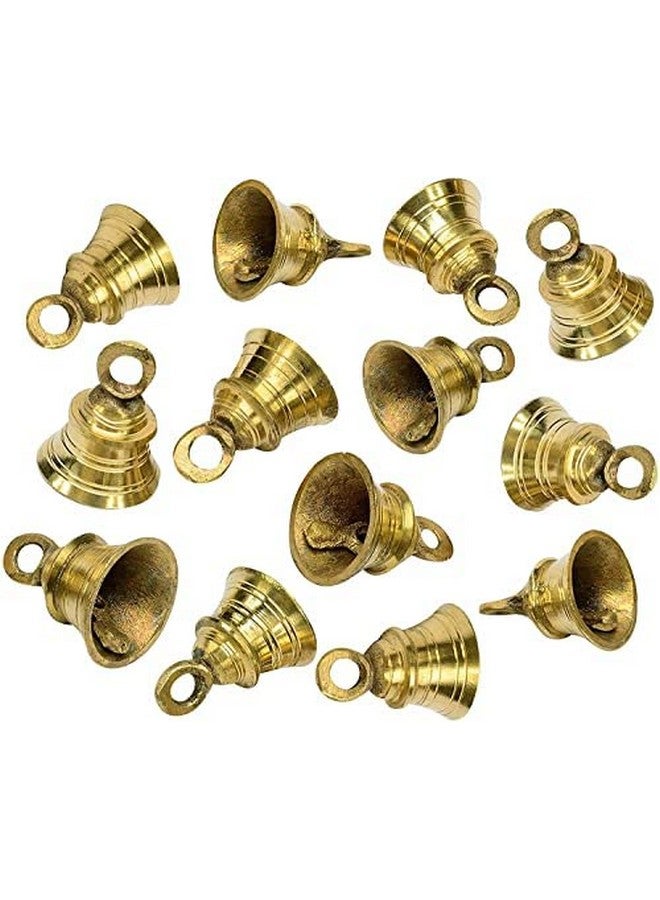 Skywalk Brass Pooja Bell/Jingle Bells Brass Bells for Christmas Festival Decoration Home Decoration/Cow Camel Bells (Size-1.5") (12) - Image 1