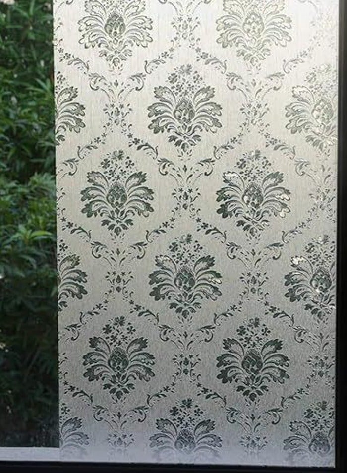 هومستر فيلم زجاج ستاتيكي بتصميم دمشقي ٣٠ سم × ٥ م - غشاء خصوصية غير لاصق للحمامات وغرف النوم، يمرر الضوء مع حجب الرؤية - Image 3