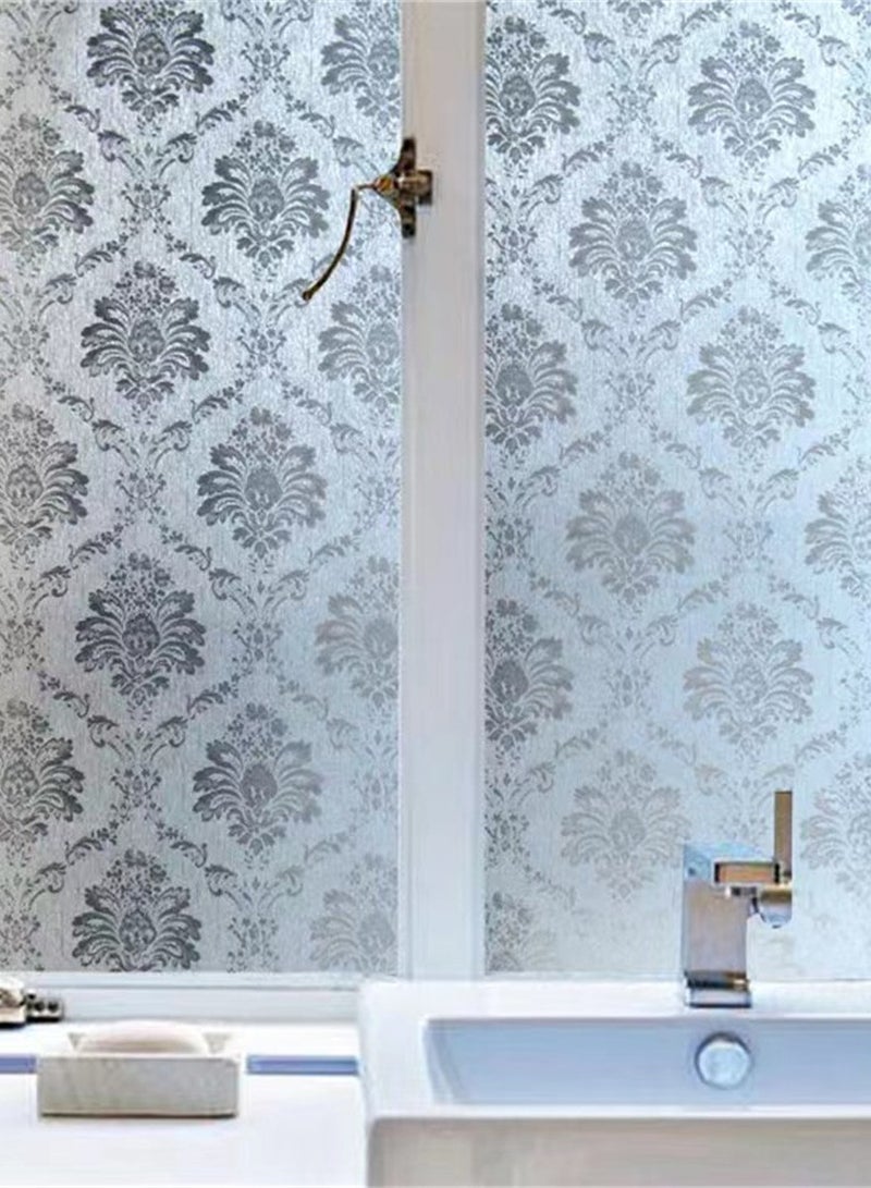 هومستر فيلم زجاج ستاتيكي بتصميم دمشقي ٣٠ سم × ٥ م - غشاء خصوصية غير لاصق للحمامات وغرف النوم، يمرر الضوء مع حجب الرؤية - Image 2