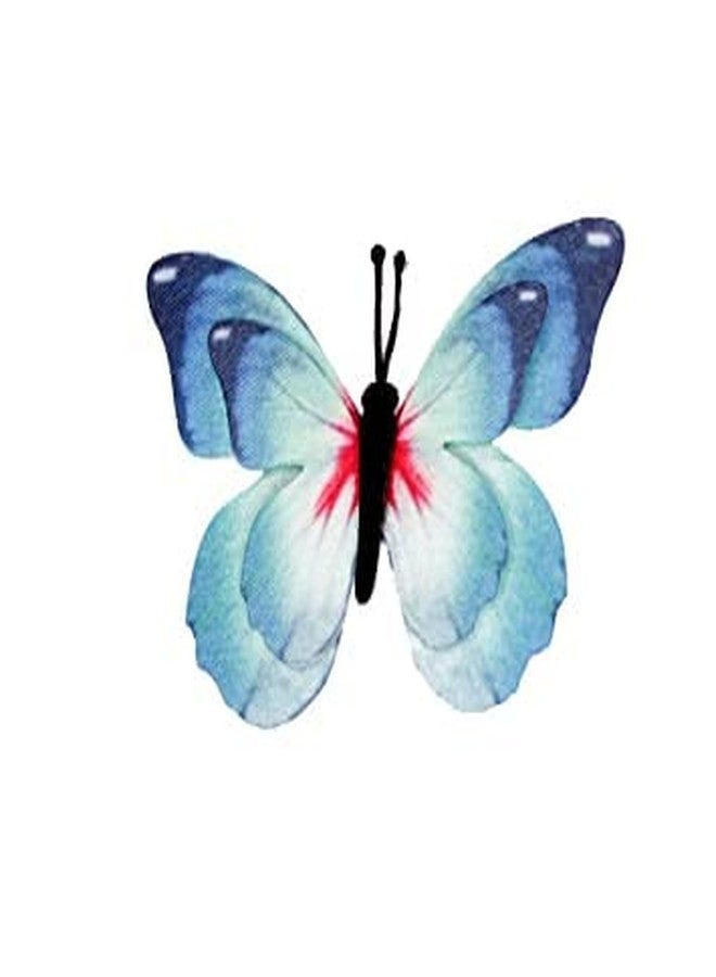 KAVIN 3d Style Colourful Mesh Butterfly Hair Clips Hair Styling Hair Claw Clips For Girls And Women Set Of 2 (Sky Blue) - Image 4
