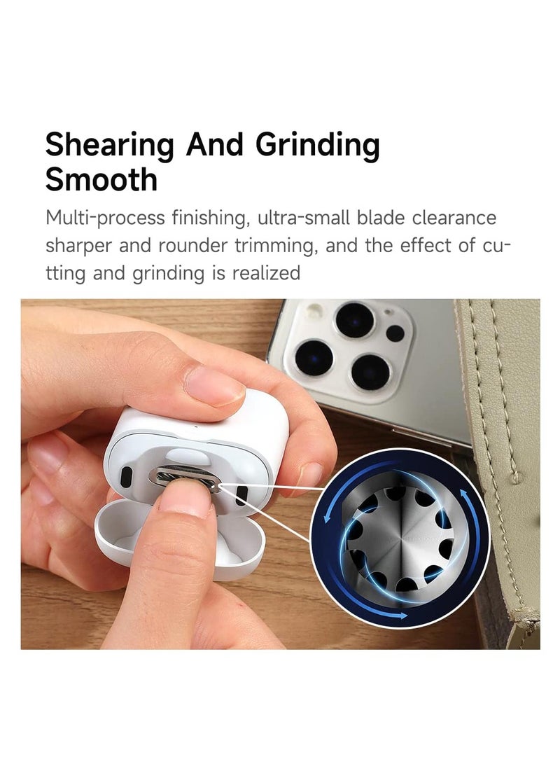 SYOSI مقص أظافر كهربائي صغير، مقص أظافر محمول مقاس 2 بوصة مع فتحة للحبل، ترس مزدوج السرعة، نظام إيقاف آمن تلقائي، مقص أظافر إضافي للأطفال الصغار والأطفال والبالغين - Image 4