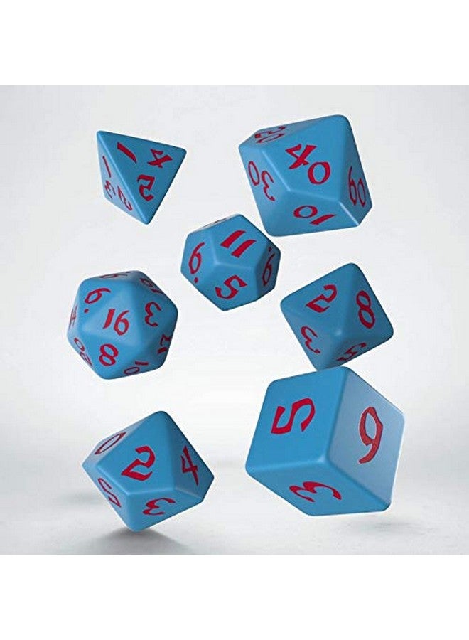 Q WORKSHOP Q-Workshop Classic Runic Blue & Red Dice Set (7) - Image 2