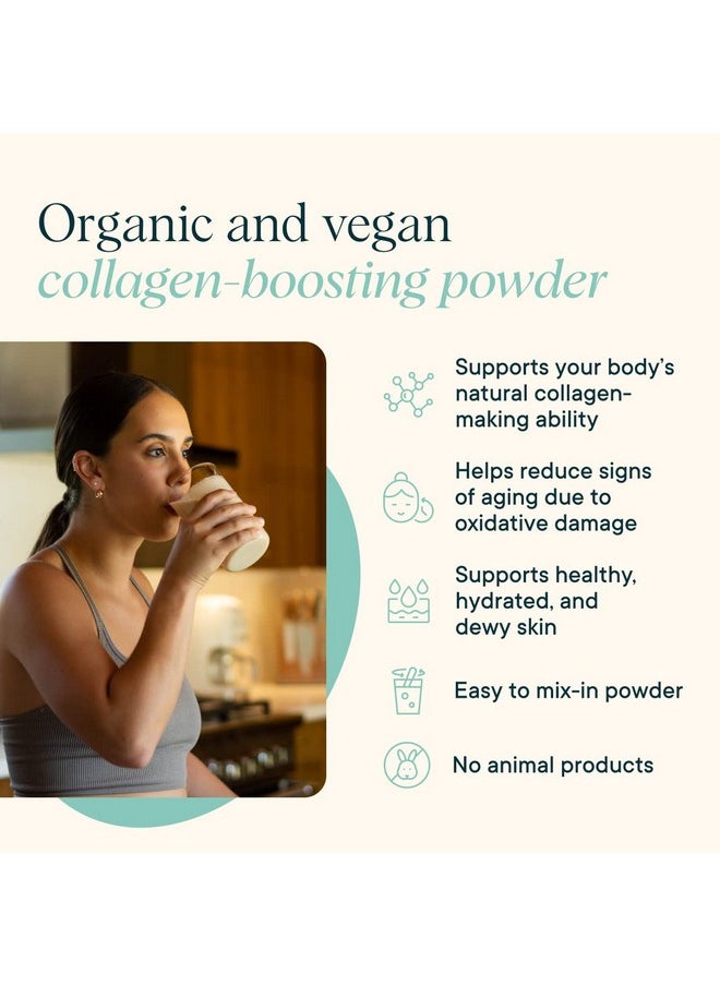 Ora Organic Vegan Collagenboosting Powder For Women And Men Hair Skin & Nails Support Bamboo Silica Plantbased Protein Organic Vitamin C Aloe Vera Vanilla Flavor 20 Servings  - Image 4