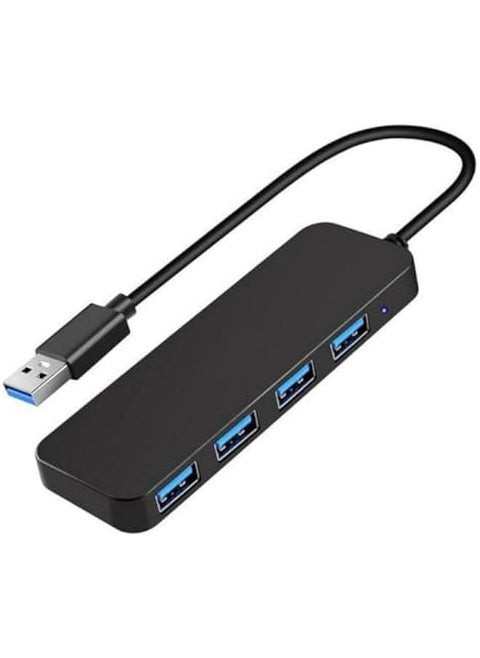 4-Port USB 3.0 Hub, Aluminium USB Expander Hub USB Splitter for Laptop, Xbox, Flash Drive, HDD, Console, Printer, Camera,Keyborad, Mouse (4-Port)
