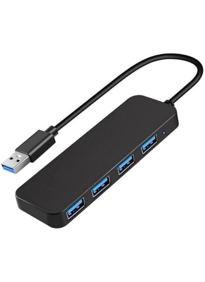 HOOKOR 4-Port USB 3.0 Hub, Aluminium USB Expander Hub USB Splitter for Laptop, Xbox, Flash Drive, HDD, Console, Printer, Camera,Keyborad, Mouse (4-Port)  - Image 1