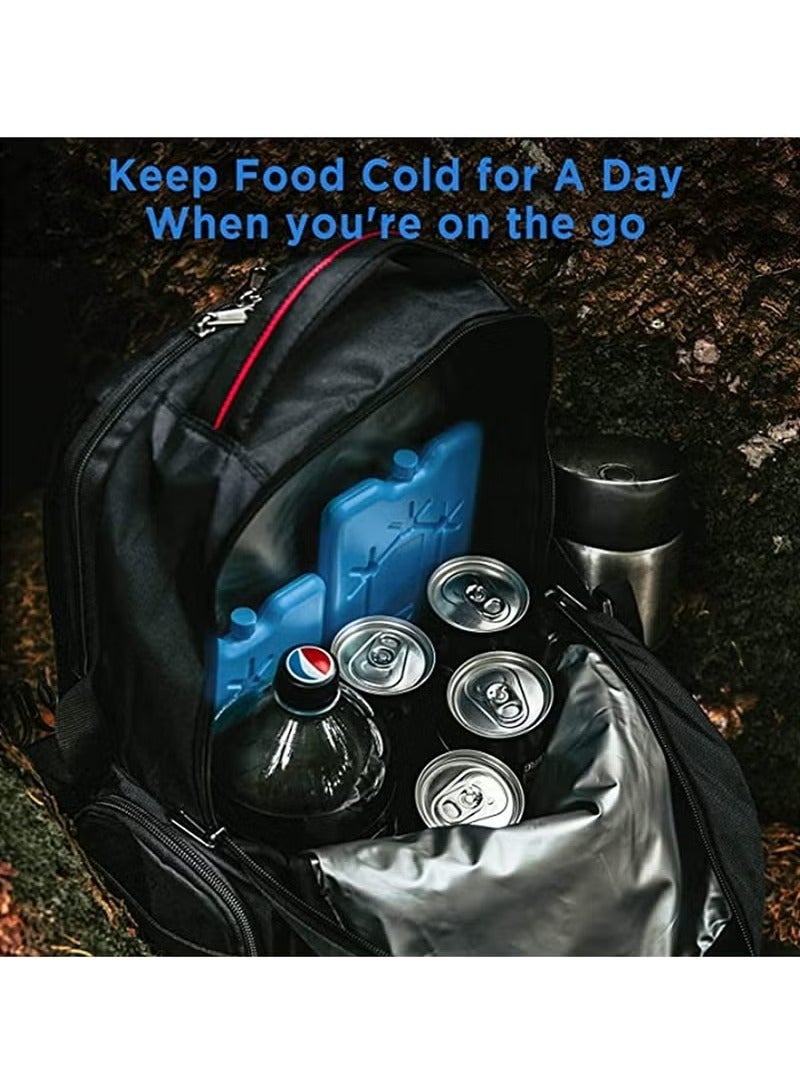 Ice Packs for Lunch Box, 4 Pcs Reusable Ultra Thin Freezer Packs Long Lasting for Coolers, Cooler Bag for Work, School, Picnic or Camping Keep Food Fresh Lightweight Design for Easy Carrying - Image 4