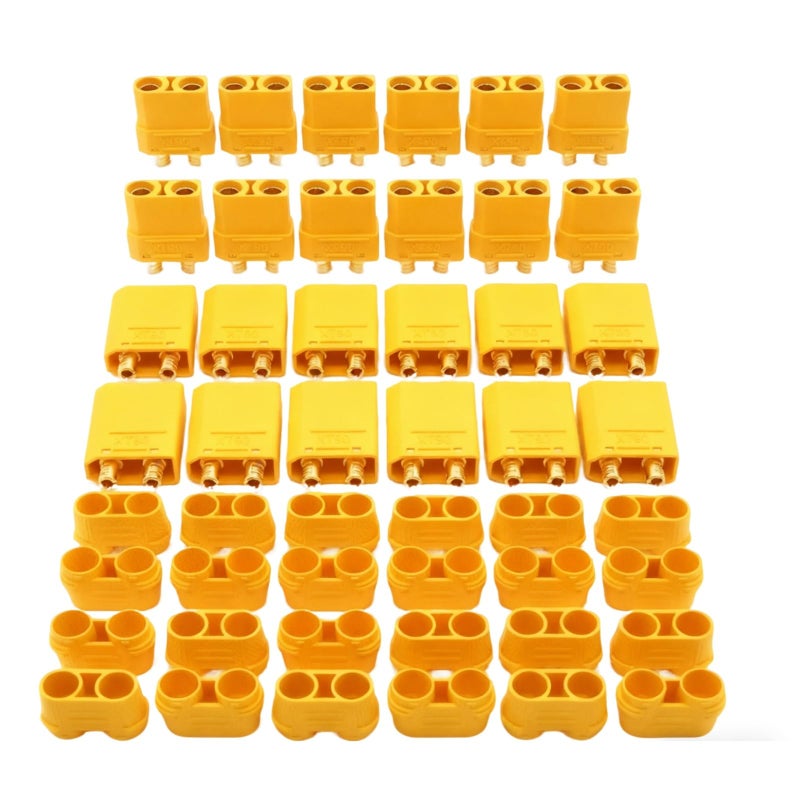 AFDHGS XT90 Connector Set with Solder Point Cover Caps 24pcs Upgraded GoldPlated Copper for RC Vehicles and Electronics - Image 3