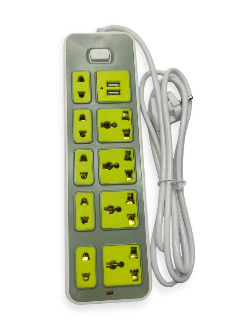Electricity joint- 8 Ports - 2Usb  Max 2500w- 10A - Image 1