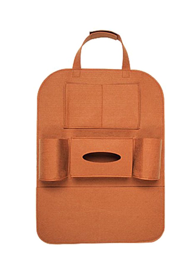 NIBEMINENT Pocket Felt Storage Bag Car Auto Vehicle Seat Back Hanger Holder Brown