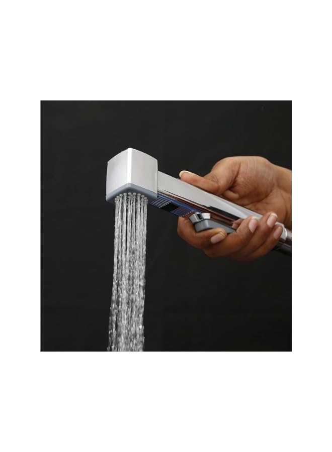 The Bros مجموعة رشاش بيديت يدوي كروم متميز AZTON_IT-3060 بطول 47 بوصة خرطوم فولاذي مقاوم للصدأ، شطاف مثبت على الحائط للمرحاض، للعناية الشخصية وغسل حفاضات الأطفال، مقاوم للتسرب وسهل التركيب - Image 2