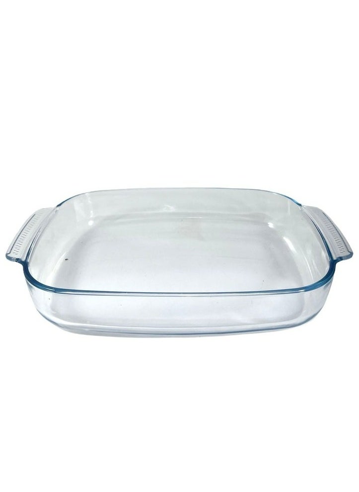 Homemaker Elegant Turkish-Designed Deep Curve Rectangular Glass Baking Dish – 3.7L Capacity, 38x25.5cm, 6.4cm Height – Crystal Clear & Oven-Ready  - Image 1