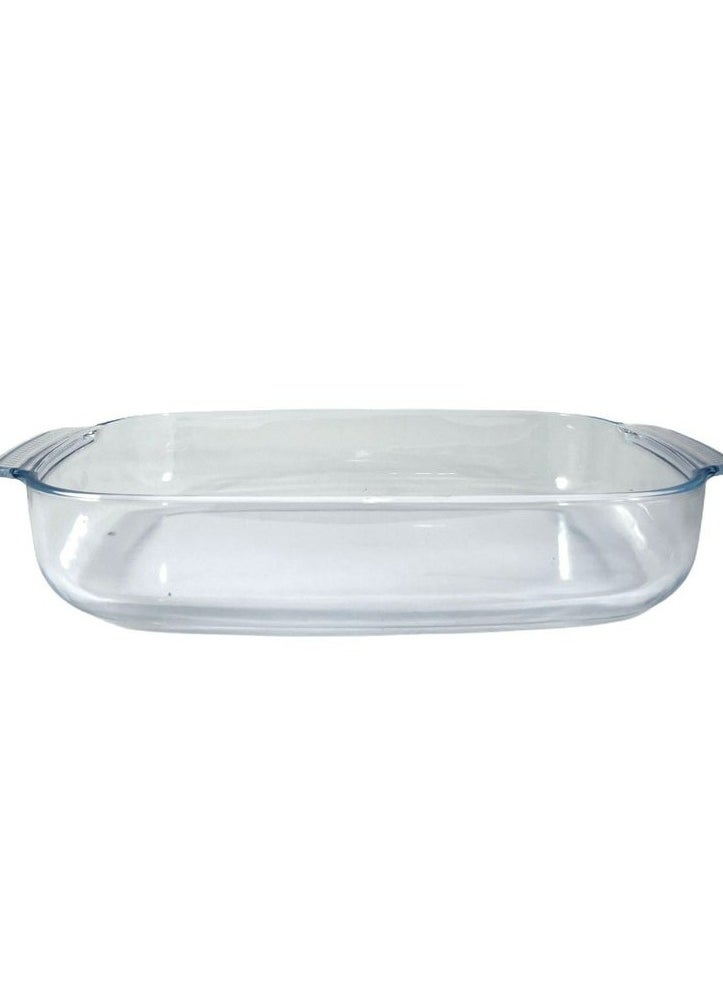 Homemaker Elegant Turkish-Designed Deep Curve Rectangular Glass Baking Dish – 3.7L Capacity, 38x25.5cm, 6.4cm Height – Crystal Clear & Oven-Ready  - Image 2