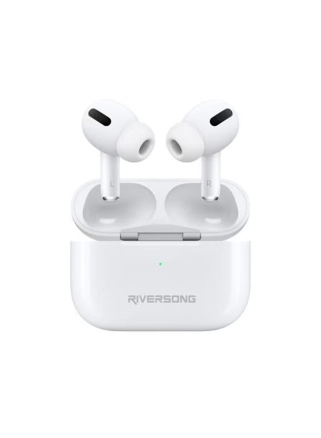 RIVERSONG Airfly L7 True Wireless Stereo Earbuds, Touch Control, Sweat Proof, White Color - Image 1