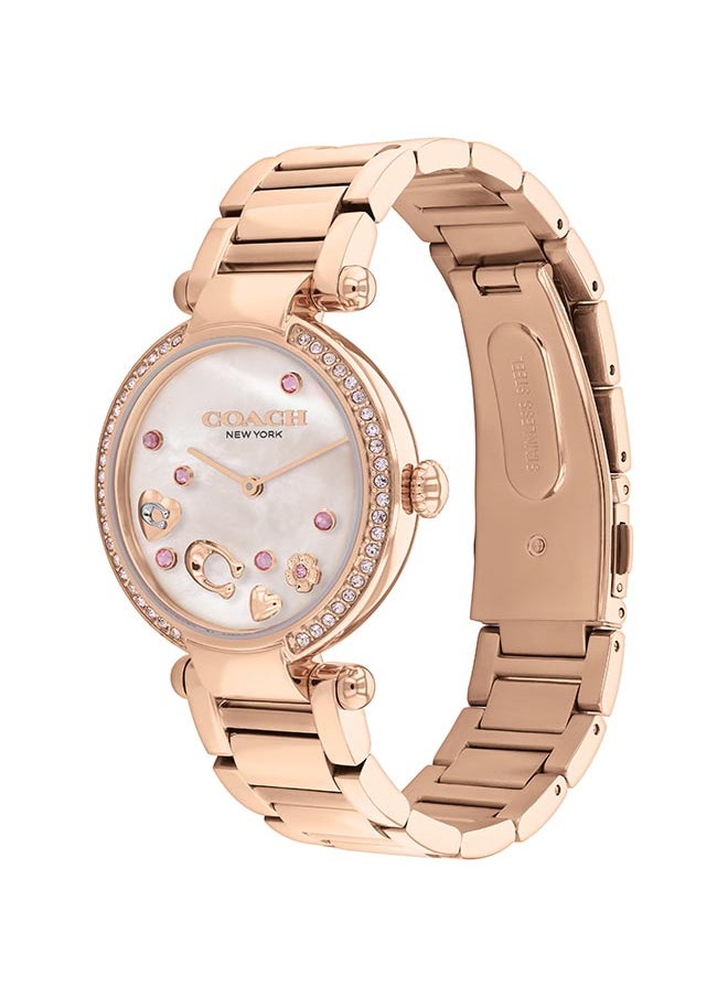 COACH ساعة يد نسائية من الستانلس ستيل بعقارب دائرية الشكل 14504266 - 34 ملم  - Image 2