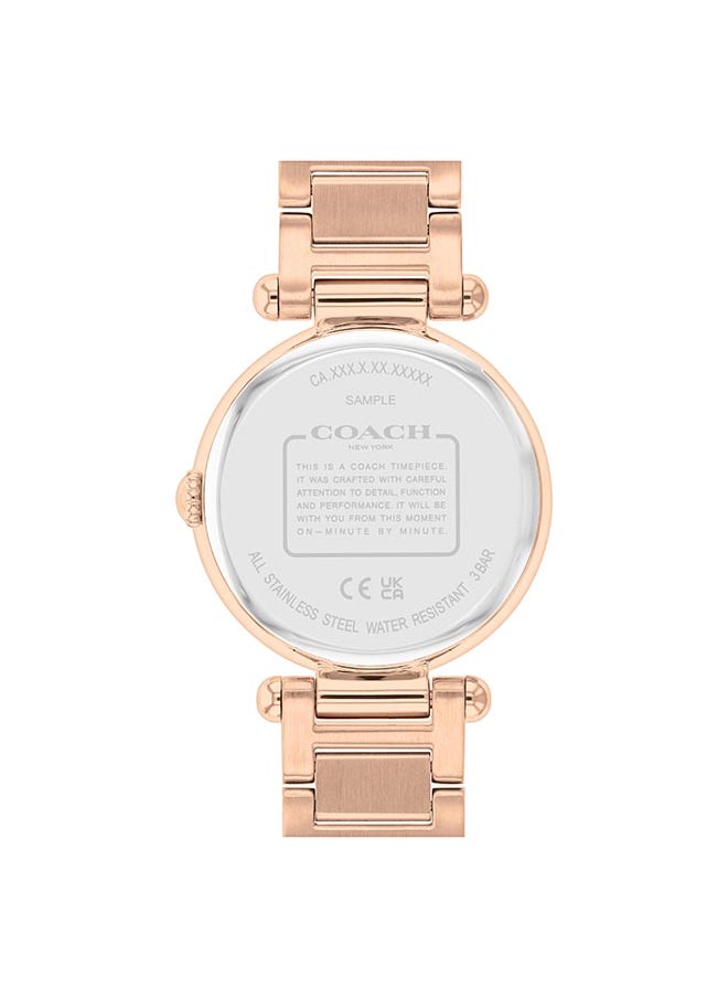 COACH ساعة يد نسائية من الستانلس ستيل بعقارب دائرية الشكل 14504266 - 34 ملم  - Image 3