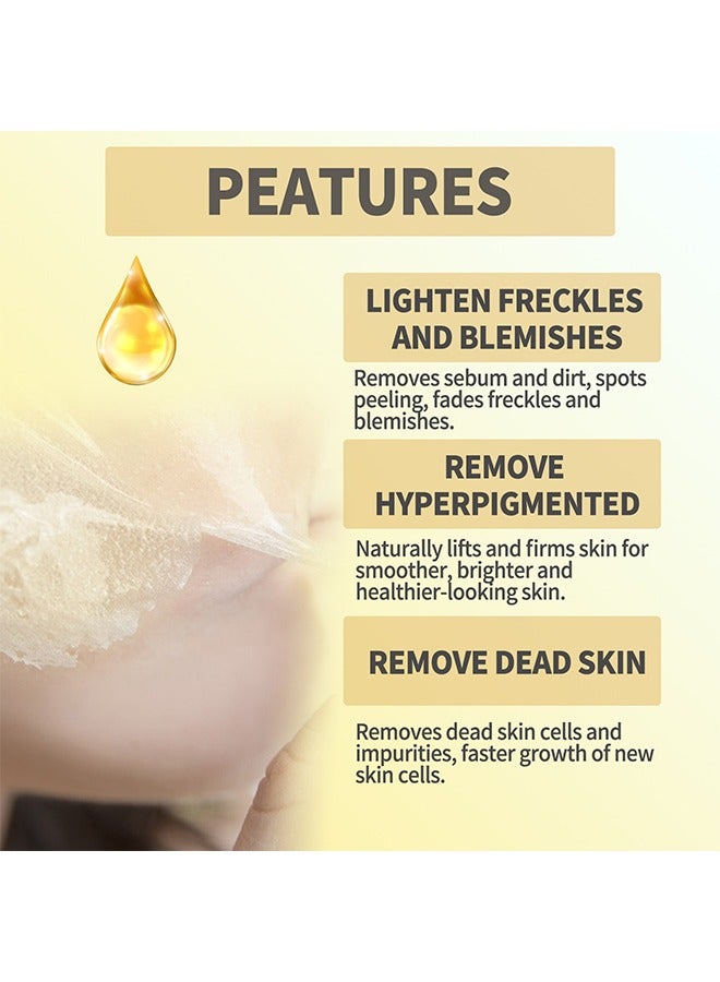 لينماي زيت تقشير أصفر ، زيت تقشير مشرق للتفتيح تنظيف عميق تقشير الجلد الميت تفتيح البقع تفتيح زيت العناية بالبشرة ، قوة فائقة تقشير البشرة الداكنة للجسم - Image 5