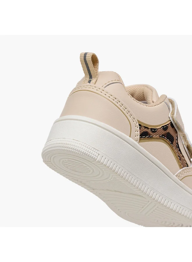 Flora Bella By Shoexpress Girls Panelled Sneakers with Hook and Loop Closure
