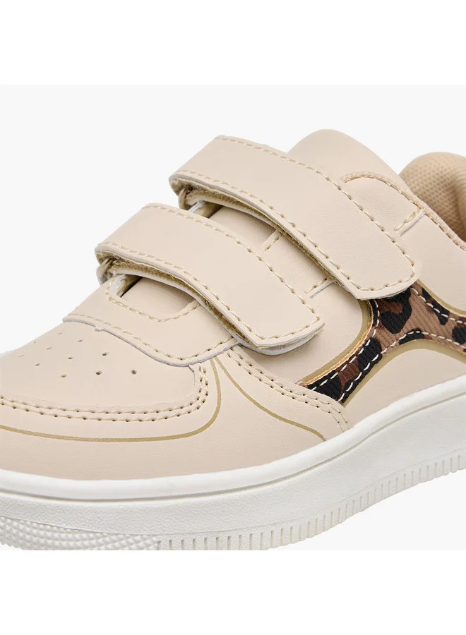 Flora Bella By Shoexpress Girls Panelled Sneakers with Hook and Loop Closure