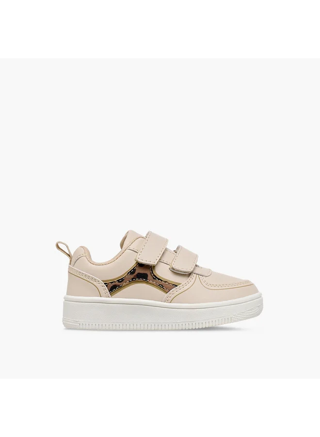 Flora Bella By Shoexpress Girls Panelled Sneakers with Hook and Loop Closure