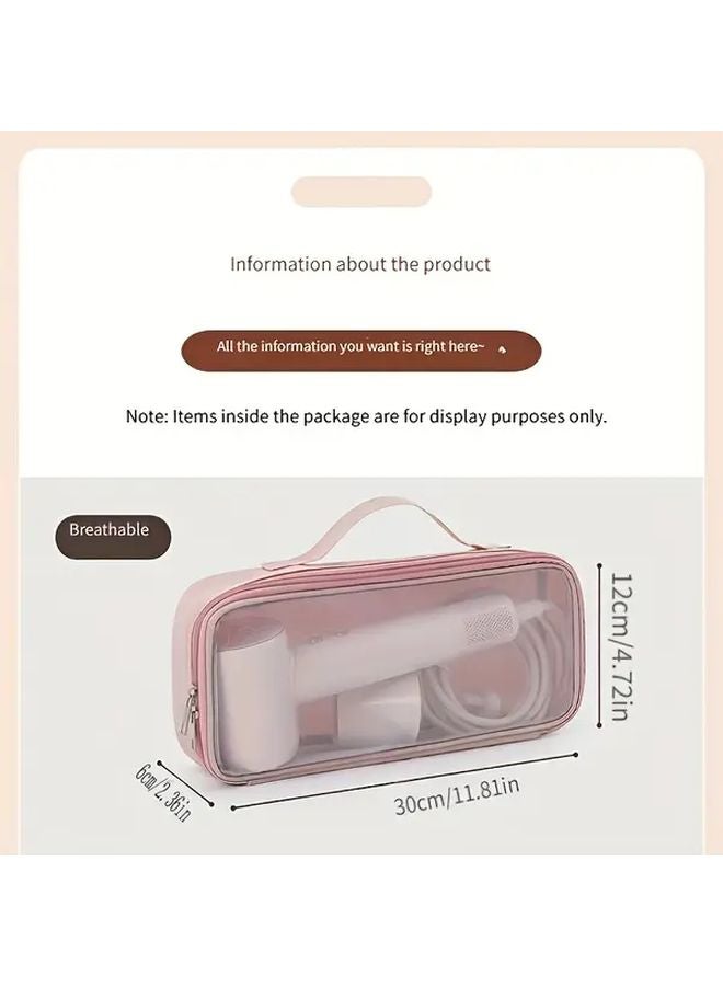 Pink Hair Dryer And Curling Iron Straightener Storage Bag - Image 5