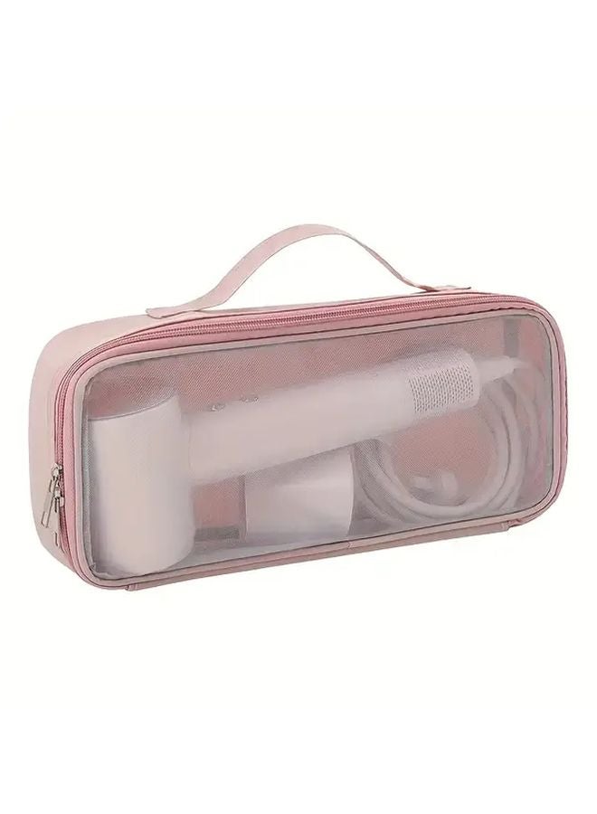 Pink Hair Dryer And Curling Iron Straightener Storage Bag - Image 1