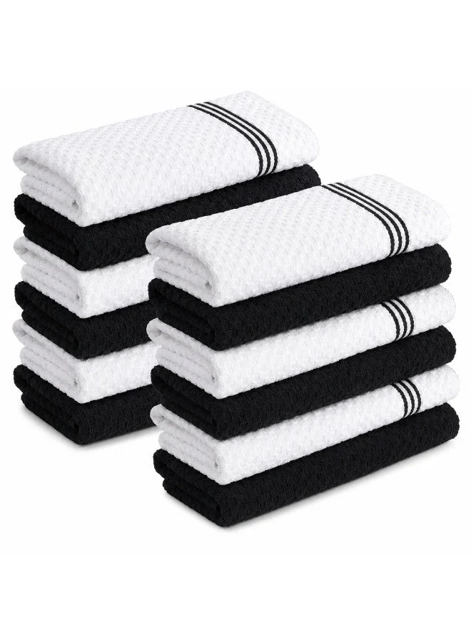 Bliss Casa Bliss Casa Kitchen Towel Set Pack of 12 (40 x 65 cm) - Cotton Dish Towels, Durable Cleaning Cloths, Highly Absorbent Durable Multipurpose Bar Towels & Dish Cloths