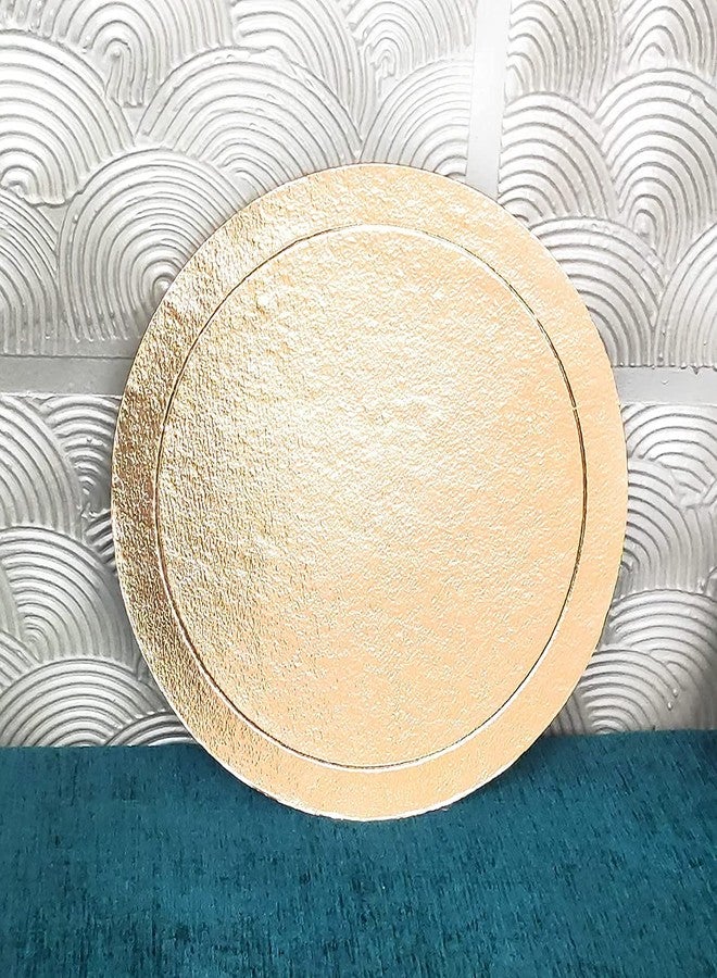 BAKING SET طقم قاعدة كيك مكون من 5 قطع، لوح ميلر دائري، قطر 12 بوصة، لون ذهبي، لوح ميلر - Image 2